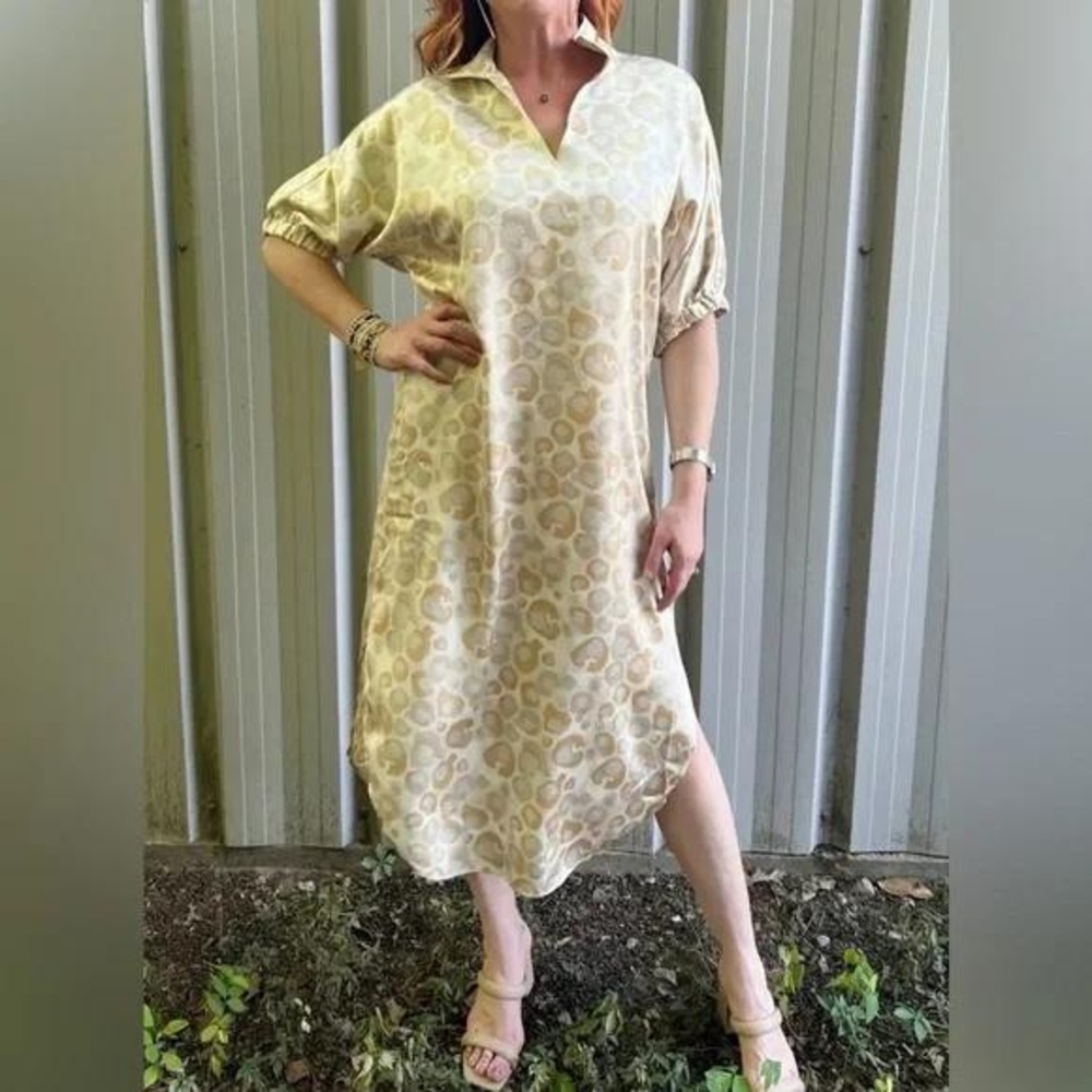Leopard Print Midi Dress